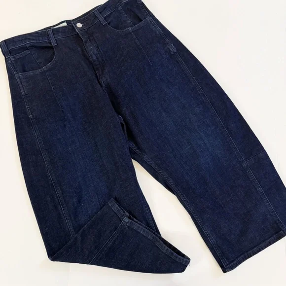 Anthropologie Pilcro Jeans Womens Size 33 Barrel Leg Dark Wash - Picture 2 of 11